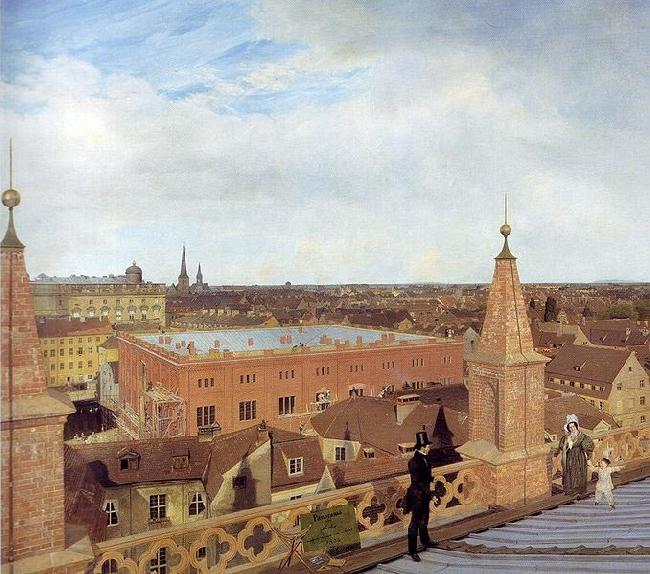 Eduard Gaertner Panorama of Berlin. oil painting picture